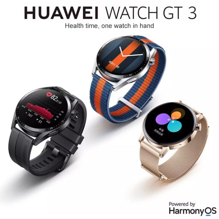 HUAWEI WATCH GT 3 Smart Watch 42mm Leather Wristband, 1.32 inch AMOLED Screen, Support Heart Rate Monitoring / GPS / 7-days Battery Life / NFC(White) - Wearable Devices by Huawei | Online Shopping South Africa | PMC Jewellery | Buy Now Pay Later Mobicred