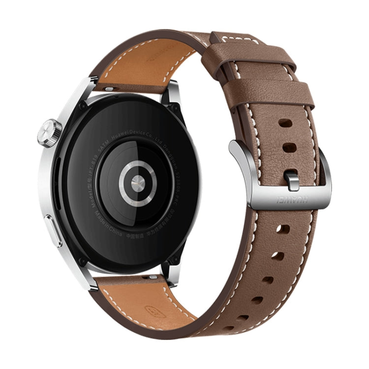 HUAWEI WATCH GT 3 Smart Watch 46mm Leather Wristband, 1.43 inch AMOLED Screen, Support Heart Rate Monitoring / GPS / 14-days Battery Life / NFC(Coffee) - Wearable Devices by Huawei | Online Shopping South Africa | PMC Jewellery | Buy Now Pay Later Mobicred