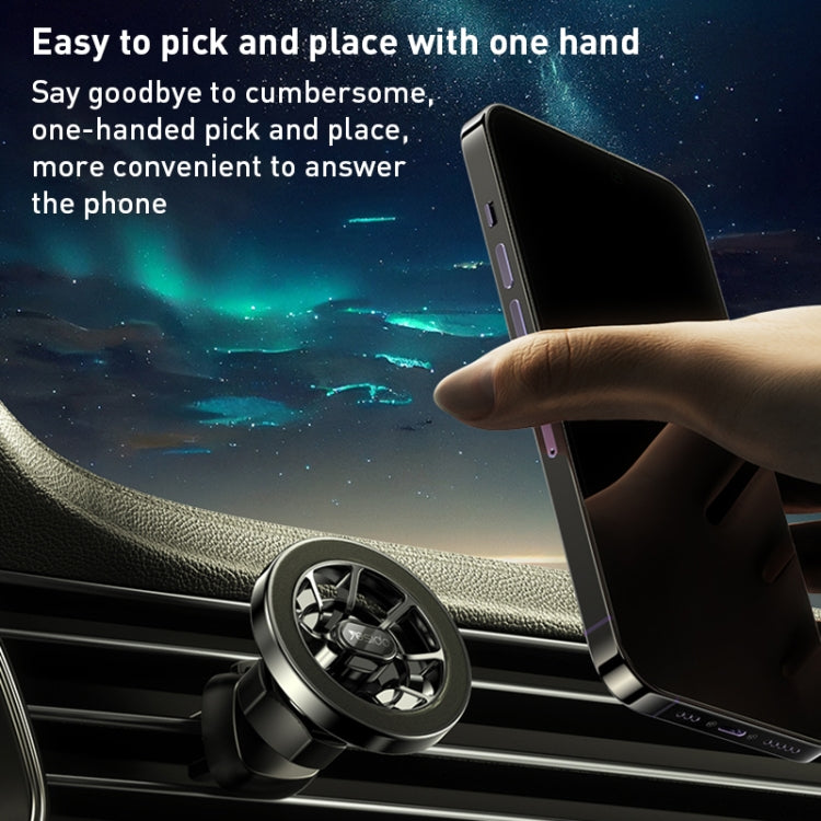 Yesido C158 2 in 1 Magnetic Ring Car Dashboard Air Vent Phone Holder (Black) - Universal Car Holders by Yesido | Online Shopping South Africa | PMC TechLife | Buy Now Pay Later Mobicred