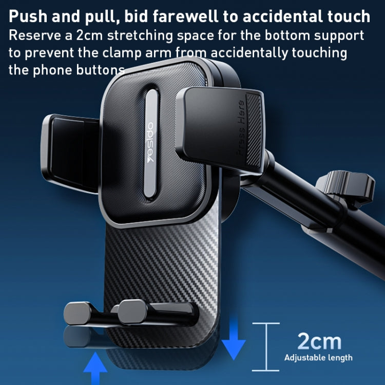 Yesido C174 Suction Cup Type Telescopic Car Phone Holder (Black) - Car Holders by Yesido | Online Shopping South Africa | PMC TechLife