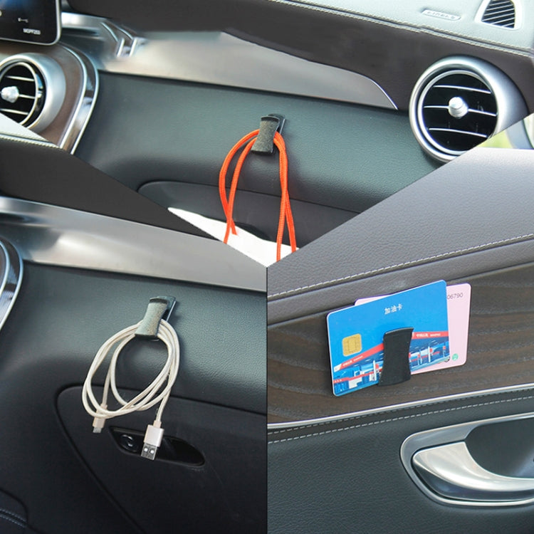 2 Pair Adhesive Car Mini Hook Card Holder - Auto Fastener & Clips by PMC Jewellery | Online Shopping South Africa | PMC Jewellery