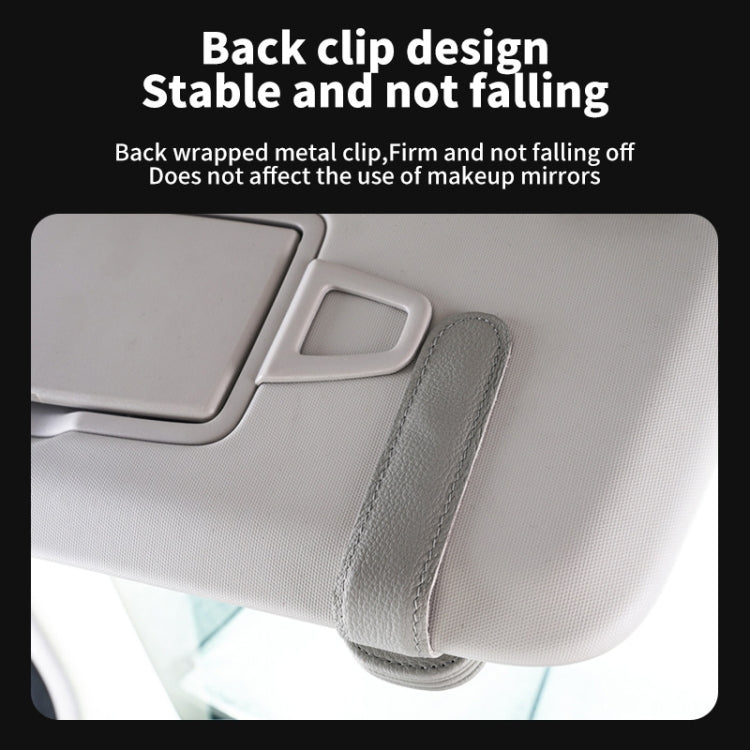 Car Sun Visor Glasses Clip Multi-functional Card Storage Bracket (Black Red) - Sunglasses & Glasses Clips by PMC Jewellery | Online Shopping South Africa | PMC Jewellery