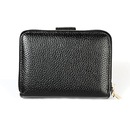 KB192 Buckle Zipper Cowhide Leather Organ Shape Multiple Card Slots Anti-magnetic RFID Wallet Clutch Bag for Men(Black) - Antimagnetic RFID Package by PMC Jewellery | Online Shopping South Africa | PMC Jewellery | Buy Now Pay Later Mobicred