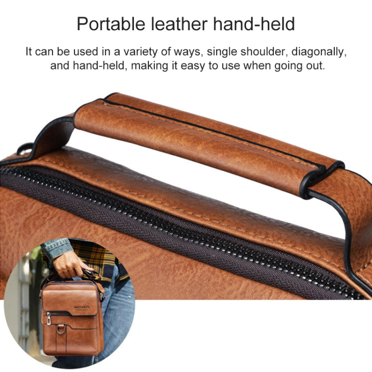 WEIXIER 8642 Men Business Retro PU Leather Handbag Crossbody Bag (Brown) - Crossbody Bags by WEIXIER | Online Shopping South Africa | PMC Jewellery | Buy Now Pay Later Mobicred