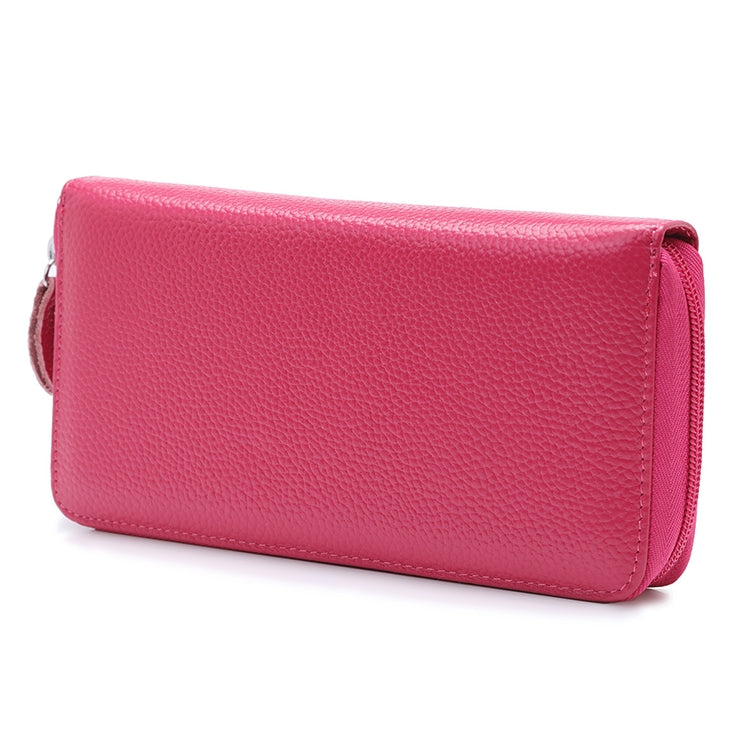 902 Antimagnetic RFID Litchi Texture Women Large Capacity Hand Wallet Purse Phone Bag with Card Slots(Rose Red) - Antimagnetic RFID Package by PMC Jewellery | Online Shopping South Africa | PMC Jewellery | Buy Now Pay Later Mobicred