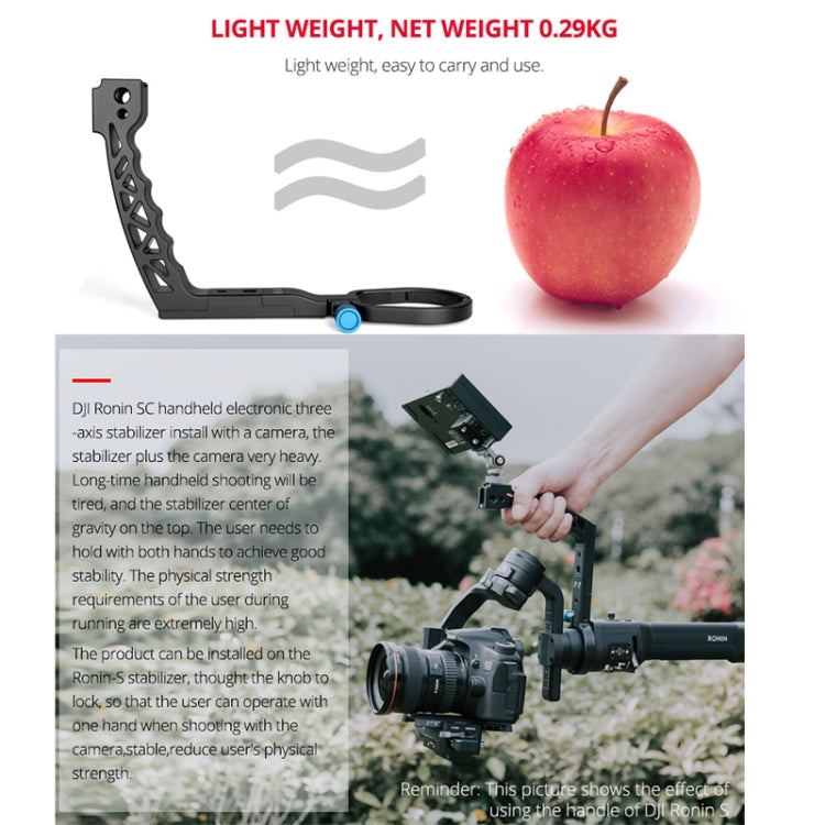 YELANGU A69 Lifting Handle Pot Handheld Stabilizer Extension Mount for DJI Ronin SC (Black) - free shipping - PMC TechLife - Order now!
