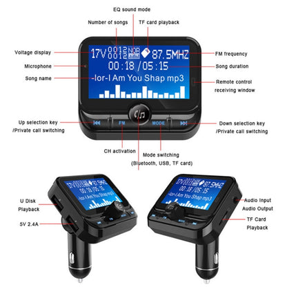 BC32 Dual USB Charging Bluetooth Hand-free Car Charger FM Transmitter MP3 Music Player Car Kit, Support Hands-Free Call & Micro SD Recording & Voltage Detection - Bluetooth Car Kits by PMC Jewellery | Online Shopping South Africa | PMC Jewellery