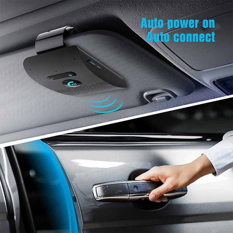 SP09 Multipoint Wireless Bluetooth V4.2 Handsfree Car Kit Speaker Speakerphone, Support Voice Readout & Vibration Sensor - free shipping - PMC TechLife - Order now!