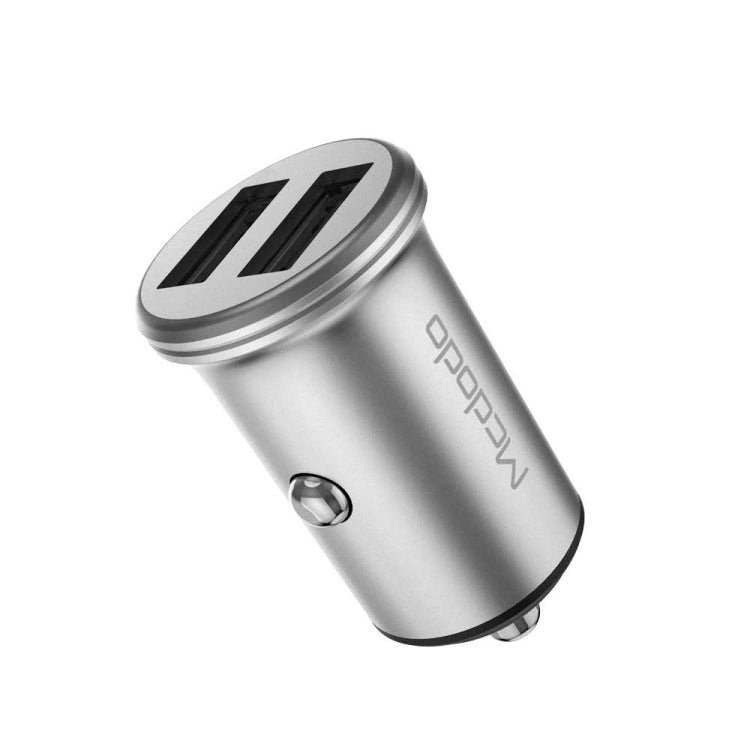 Mcdodo CC-3851 Dual USB Ports Smart Car Charger, For iPhone, iPad, Samsung, HTC, Sony, LG, Huawei, Lenovo, and other Smartphones or Tablet(Silver) - Car Charger by Mcdodo | Online Shopping South Africa | PMC Jewellery