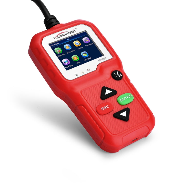 KONNWEI KW680 Mini OBDII Car Auto Diagnostic Scan Tools  Auto Scan Adapter Scan Tool (Can Detect Battery and Voltage, Only Detect 12V Gasoline Car)(Red) - Code Readers & Scan Tools by KONNWEI | Online Shopping South Africa | PMC Jewellery | Buy Now Pay Later Mobicred