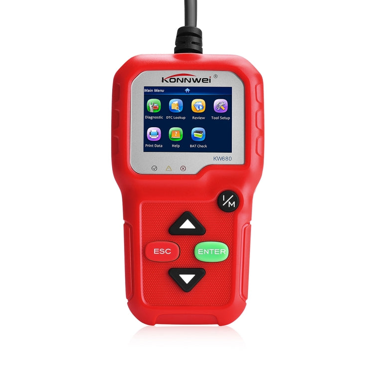 KONNWEI KW680 Mini OBDII Car Auto Diagnostic Scan Tools  Auto Scan Adapter Scan Tool (Can Detect Battery and Voltage, Only Detect 12V Gasoline Car)(Red) - Code Readers & Scan Tools by KONNWEI | Online Shopping South Africa | PMC Jewellery | Buy Now Pay Later Mobicred