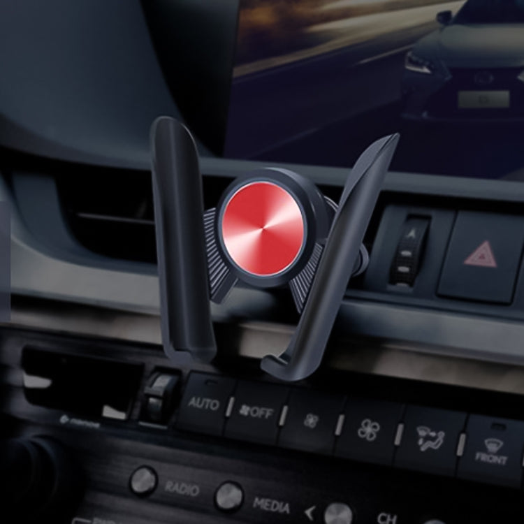 Universal Car Air Vent Mount Phone Holder Stand, Clip Width: 6-8.5cm, For iPhone, Galaxy, Sony, Lenovo, HTC, Huawei and other Smartphones (Red) - Car Holders by PMC Jewellery | Online Shopping South Africa | PMC Jewellery