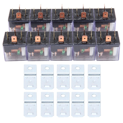 10 PCS JD-1912 80 AMP 12V Waterproof Car Auto Four Plugs Relay with Warning Light - Relays by PMC Jewellery | Online Shopping South Africa | PMC Jewellery