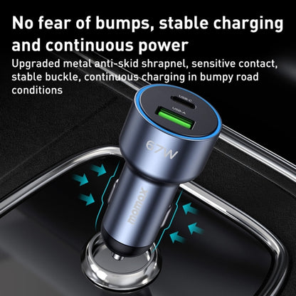 MOMAX UC16E 67W USB-C / Type-C + USB Dual Ports Car Charger - Car Charger by MOMAX | Online Shopping South Africa | PMC Jewellery