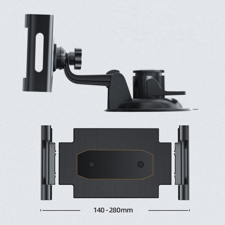 Car Dashboard Tablet Holder PU Suction Cup Windshield Bracket + Tray - free shipping - PMC TechLife - Order now!