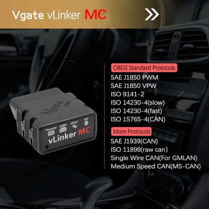 VLINKER MC V2.2 Bluetooth 3.0 Car OBD Fault Diagnosis Detector - Code Readers & Scan Tools by PMC Jewellery | Online Shopping South Africa | PMC Jewellery