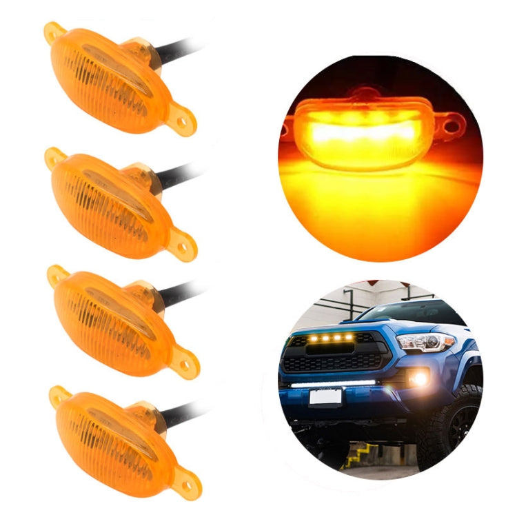 DC12V / 6W 6 in 1 Front Grille Warning Light for Ford Raptor F150 2017-2019 (Yellow) - Warning Lights by PMC Jewellery | Online Shopping South Africa | PMC Jewellery