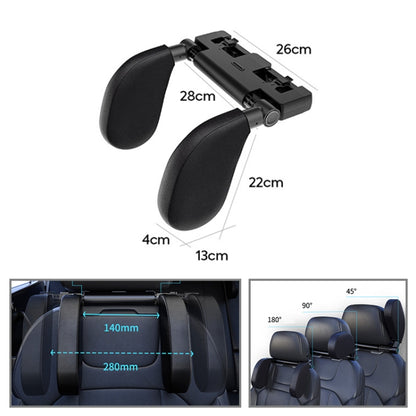 A05 Adjustable Car Auto U-shaped Memory Foam Neck Rest Cushion Seat Pillow with Hook & Mobile Phone Holder (Black) - Seat Accessories by PMC Jewellery | Online Shopping South Africa | PMC Jewellery