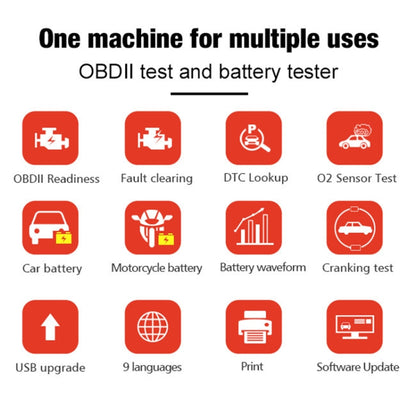 KONNWEI KW870 2 in 1 Car OBD2 Fault Diagnosis + Battery Tester - Code Readers & Scan Tools by KONNWEI | Online Shopping South Africa | PMC Jewellery