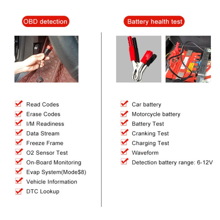 KONNWEI KW870 2 in 1 Car OBD2 Fault Diagnosis + Battery Tester - Code Readers & Scan Tools by KONNWEI | Online Shopping South Africa | PMC Jewellery