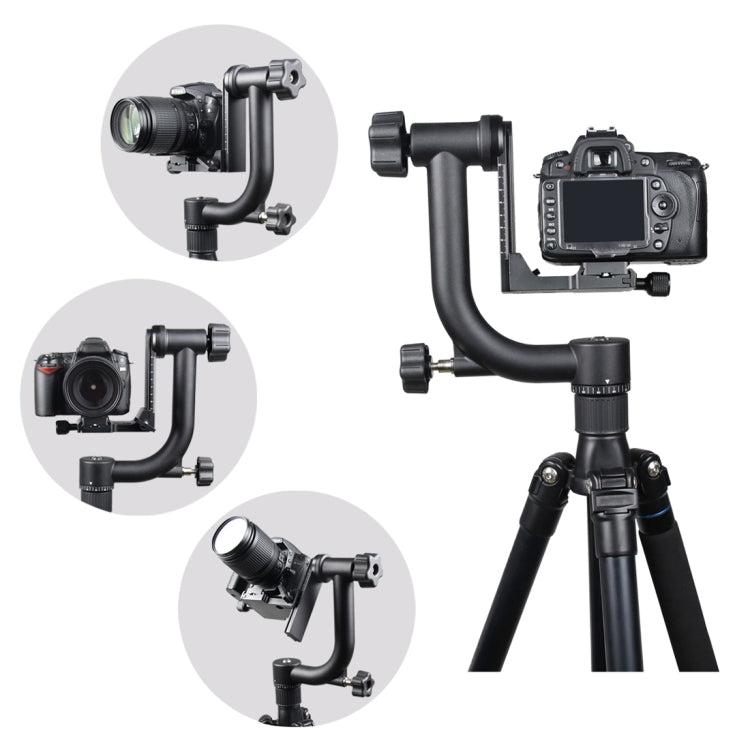 YELANGU Horizontal 360 Degree Gimbal Tripod Head for Home DV and SLR Cameras(Black) - free shipping - PMC TechLife - Order now!
