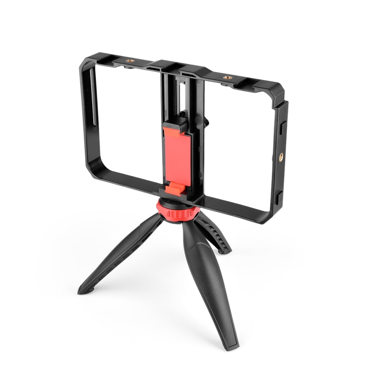 YELANGU PC204 YLG1801D Vlogging Live Broadcast LED Selfie Light Smartphone Video Rig Handle Stabilizer Bracket Kits with Microphone & Tripod - free shipping - PMC TechLife - Order now!