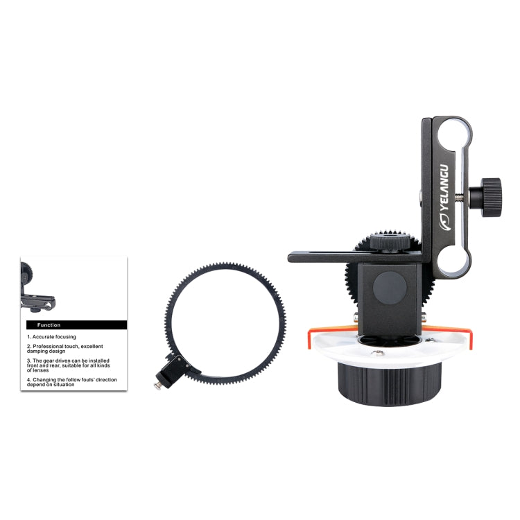 YELANGU F0 Camera Follow Focus with Gear Ring Belt for Canon / Nikon / Video Cameras / DSLR Cameras (Orange) - Follow Focus by YELANGU | Online Shopping South Africa | PMC TechLife | Buy Now Pay Later Mobicred