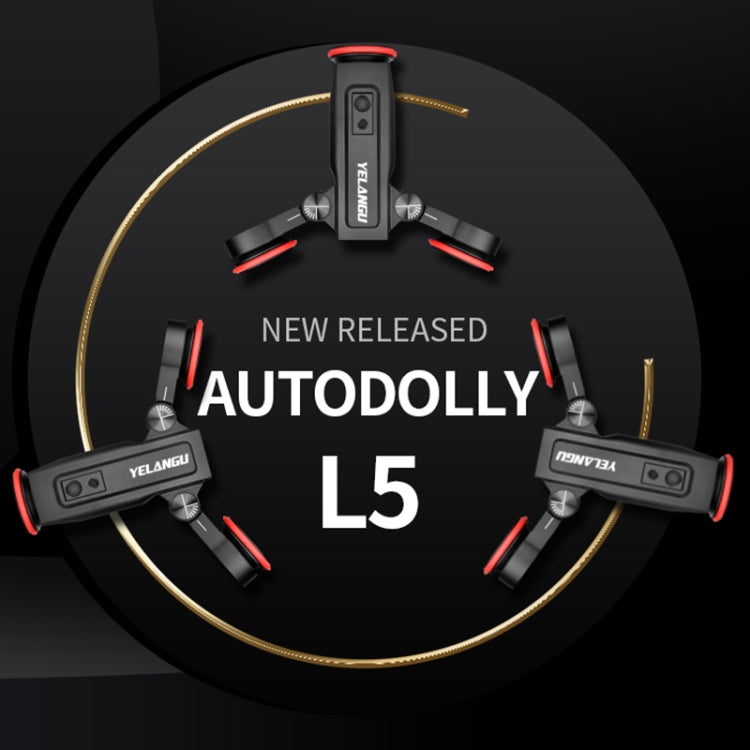 YELANGU L5 Electric Track Slider 3-Wheel Rolling Dolly Car, Load: 3kg(Black) - free shipping - PMC TechLife - Order now!