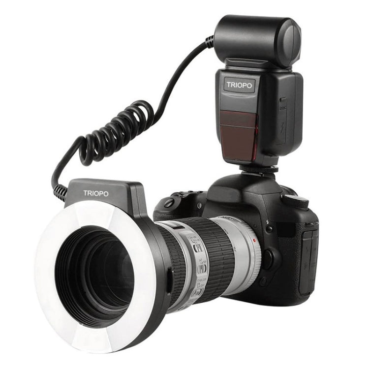 TRIOPO TR-15EX Macro Ring TTL Flash Light with 6 Different Size Adapter Rings For Nikon I-TTL (Black) - free shipping - PMC TechLife - Order now!