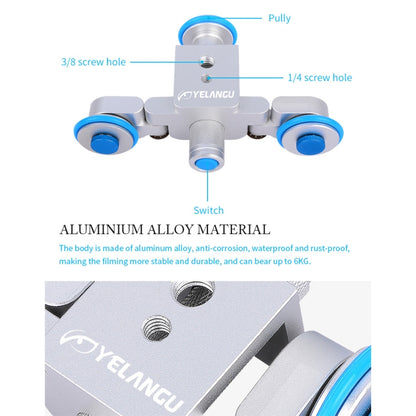 YELANGU L3 Camera Wheels Autodolly Electric Track Slider Car, Load: 6kg (Blue) - Camera Dolly by YELANGU | Online Shopping South Africa | PMC Jewellery | Buy Now Pay Later Mobicred