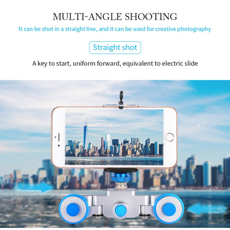 YELANGU L3 Camera Wheels Autodolly Electric Track Slider Car, Load: 6kg (Blue) - Camera Dolly by YELANGU | Online Shopping South Africa | PMC TechLife | Buy Now Pay Later Mobicred