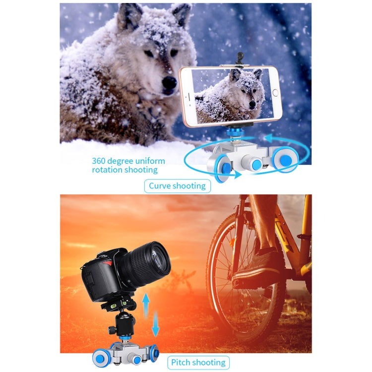 YELANGU L3 Camera Wheels Autodolly Electric Track Slider Car, Load: 6kg (Blue) - Camera Dolly by YELANGU | Online Shopping South Africa | PMC TechLife | Buy Now Pay Later Mobicred