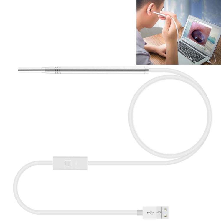 1MP HD Visual Ear Nose Tooth Endoscope Borescope with 6 LEDs, Lens Diameter: 3.9mm(Silver) -  by PMC Jewellery | Online Shopping South Africa | PMC Jewellery