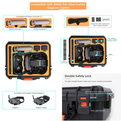 For DJI Avata Sunnylife AQX-6-U Upgraded Waterproof Shockproof Safety Carry Case Storage Bag (Black) - Cases & Bags by Sunnylife | Online Shopping South Africa | PMC Jewellery | Buy Now Pay Later Mobicred