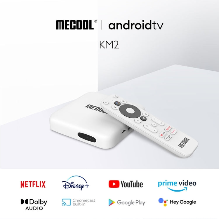 MECOOL KM2 4K Smart TV BOX Android 10.0 Media Player with Remote Control, Amlogic S905X2 Quad Core ARM Cortex A55, RAM: 2GB, ROM: 8GB, Support Bluetooth, HDMI, TF Card, US Plug - Amlogic S905 by MECOOL | Online Shopping South Africa | PMC Jewellery