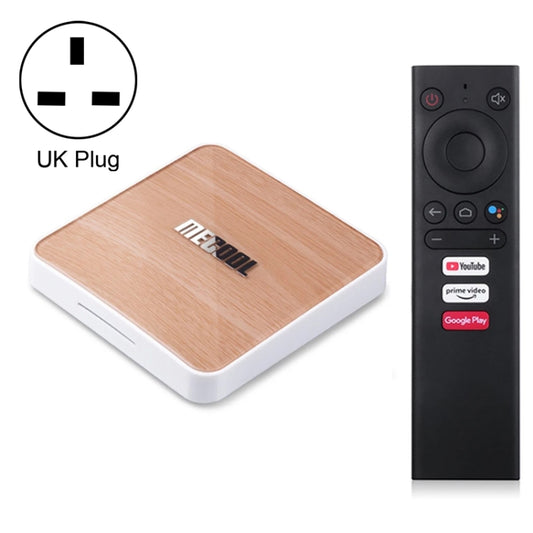MECOOL KM6 4K Smart TV BOX Android 10.0 Media Player with Remote Control, Amlogic S905X4 Quad Core ARM Cortex A55, RAM: 4GB, ROM: 32GB, Support WiFi, Bluetooth, Ethernet, UK Plug - Amlogic S905 by MECOOL | Online Shopping South Africa | PMC Jewellery
