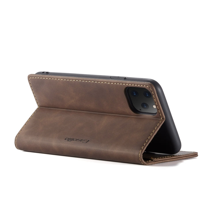 CaseMe-013 Multifunctional Horizontal Flip Leather Case with Card Slot & Holder & Wallet for iPhone 11 Pro Max(coffee) - iPhone 11 Pro Max Cases by CaseMe | Online Shopping South Africa | PMC Jewellery | Buy Now Pay Later Mobicred