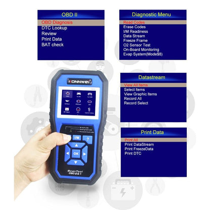 KONNWEI KW450 Car 2.8 inch TFT Color Screen Battery Tester Support 2 Languages / System  XP WIN7 WIN8 WIN10 - Code Readers & Scan Tools by KONNWEI | Online Shopping South Africa | PMC Jewellery | Buy Now Pay Later Mobicred