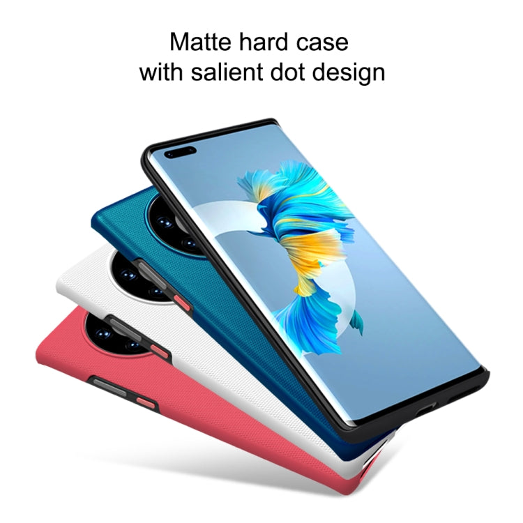 For Huawei Mate 40 Pro+ NILLKIN Frosted Concave-convex Texture PC Protective Case(Peacock Blue) - Huawei Cases by NILLKIN | Online Shopping South Africa | PMC Jewellery