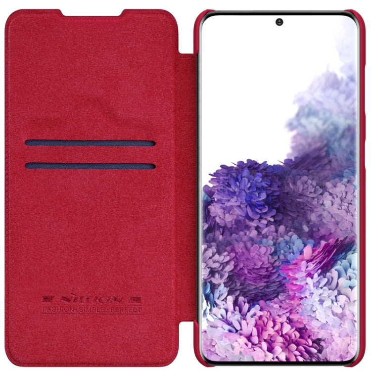 For Samsung Galaxy S21 Plus 5G NILLKIN QIN Series Crazy Horse Texture Horizontal Flip Leather Case with Card Slot(Red) - Galaxy S21+ 5G Cases by NILLKIN | Online Shopping South Africa | PMC Jewellery