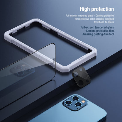 For iPhone 12 Pro NILLKIN 2 in 1 HD Full Screen Tempered Glass Film + Camera Protector Set - iPhone 12 / 12 Pro Tempered Glass by NILLKIN | Online Shopping South Africa | PMC Jewellery