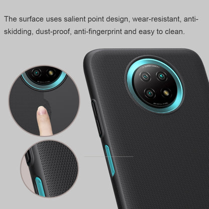 For Xiaomi Redmi Note 9 5G NILLKIN Frosted Concave-convex Texture PC Protective Case(Peacock Blue) - Xiaomi Cases by NILLKIN | Online Shopping South Africa | PMC Jewellery