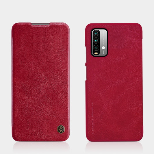 For Xiaomi Redmi Note 9 4G / 9 Power NILLKIN QIN Series Crazy Horse Texture Horizontal Flip Leather Case with Card Slot(Red) - Xiaomi Cases by NILLKIN | Online Shopping South Africa | PMC Jewellery | Buy Now Pay Later Mobicred