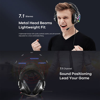 Remax RM-810 Wargod Series Intelligent Noise Reduction Gaming Headphone with Mic(Grey) - Headset & Headphone by REMAX | Online Shopping South Africa | PMC Jewellery