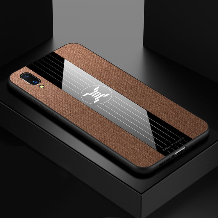For Vivo X21 UD XINLI Stitching Cloth Texture Shockproof TPU Protective Case(Brown) - vivo Cases by XINLI | Online Shopping South Africa | PMC TechLife | Buy Now Pay Later Mobicred