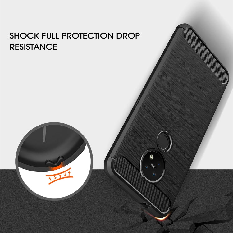 For Nokia 7.2 & 6.2 Brushed Texture Carbon Fiber TPU Protective Case(Black) - free shipping - PMC TechLife - Order now!
