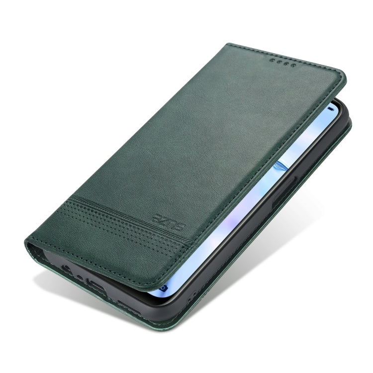 For OPPO A74 (5G) AZNS Magnetic Calf Texture Horizontal Flip Leather Case with Card Slots & Holder & Wallet(Dark Green) - OPPO Cases by AZNS | Online Shopping South Africa | PMC Jewellery | Buy Now Pay Later Mobicred