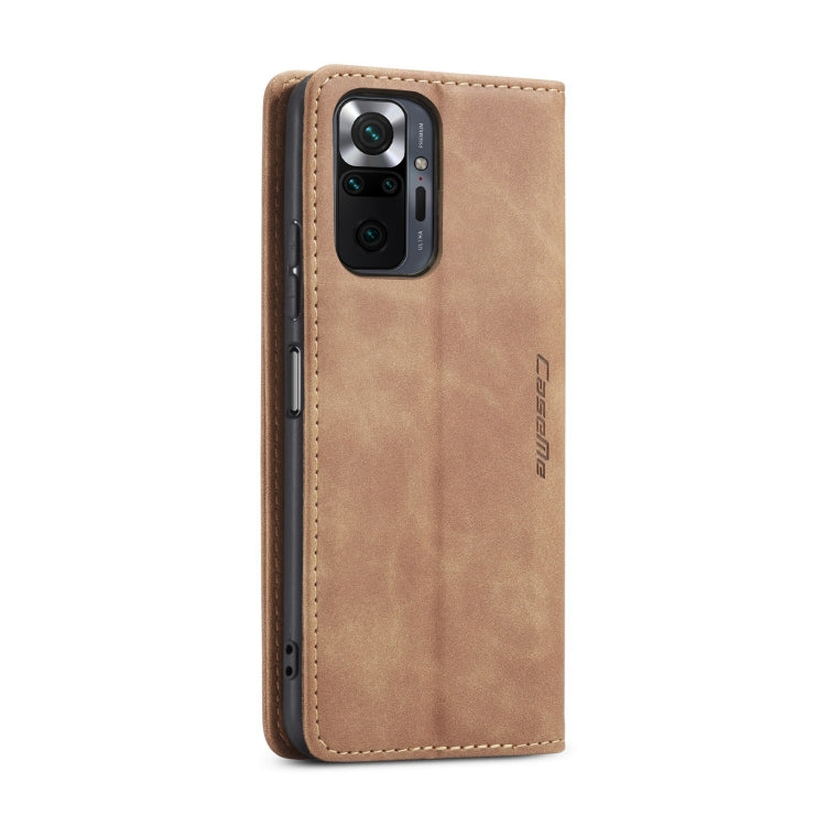 For Xiaomi Redmi Note 10 Pro 4G / Note 10 Pro Max CaseMe 013 Multifunctional Horizontal Flip Leather Case with Holder & Card Slot & Wallet(Brown) - Note 10 Pro Cases by CaseMe | Online Shopping South Africa | PMC Jewellery