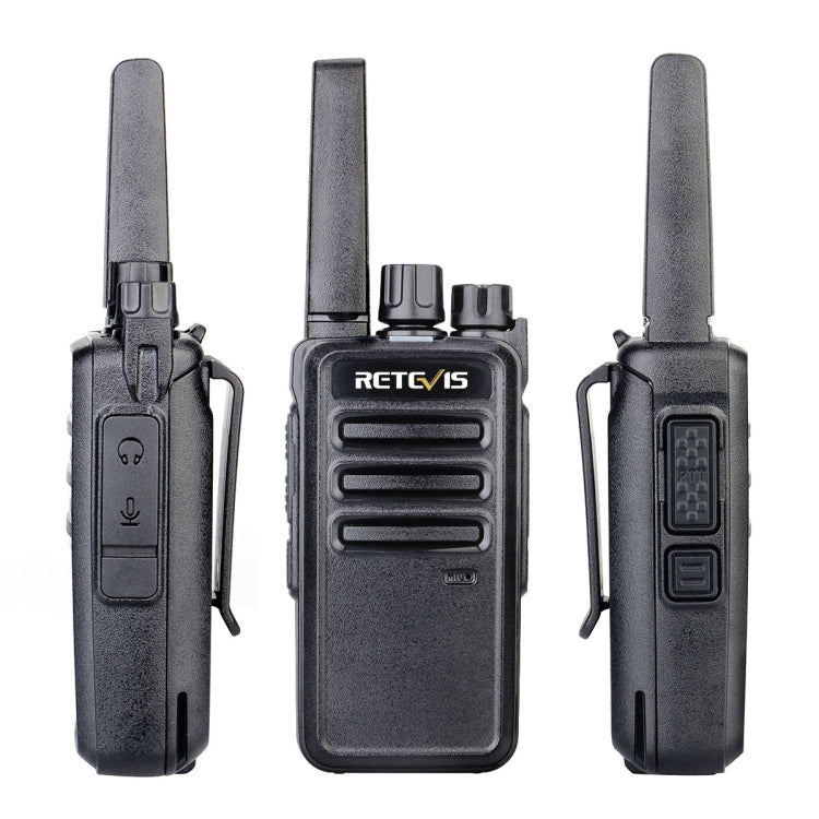 1 Pair RETEVIS RT68 2W 16CHS FRS Two Way Radio Handheld Walkie Talkie, US Plug(Black) - Handheld Walkie Talkie by RETEVIS | Online Shopping South Africa | PMC Jewellery | Buy Now Pay Later Mobicred