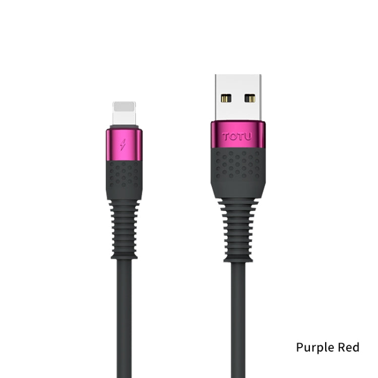 TOTUDESIGN BL-012 Dyson Series 3A USB to 8 Pin Silicone Data Cable for iPhone, iPad, Length: 1.2m(Purple Red) - Normal Style Cable by TOTUDESIGN | Online Shopping South Africa | PMC Jewellery
